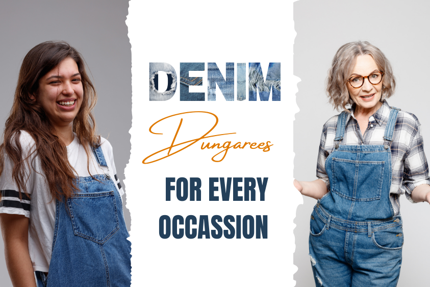 Fashionable denim dungaree for ladies