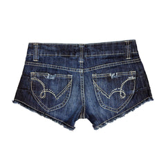 fashion-forward keywords raw hem denim shorts denim booty shorts women womens elastic waist shorts light wash denim shorts