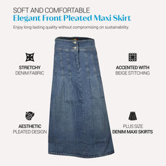 A-Line & Denim Maxi Skirts, Plus Size UK 14–24 | Clove Jeans