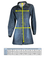 Blue Cotton Denim A-Line Skater Dress for Women | Clove Jeans