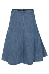 Flawless A-Line Denim Skirt Below Knee 10-28 | Clove Jeans