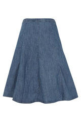 Flawless A-Line Denim Skirt Below Knee 10-28 | Clove Jeans