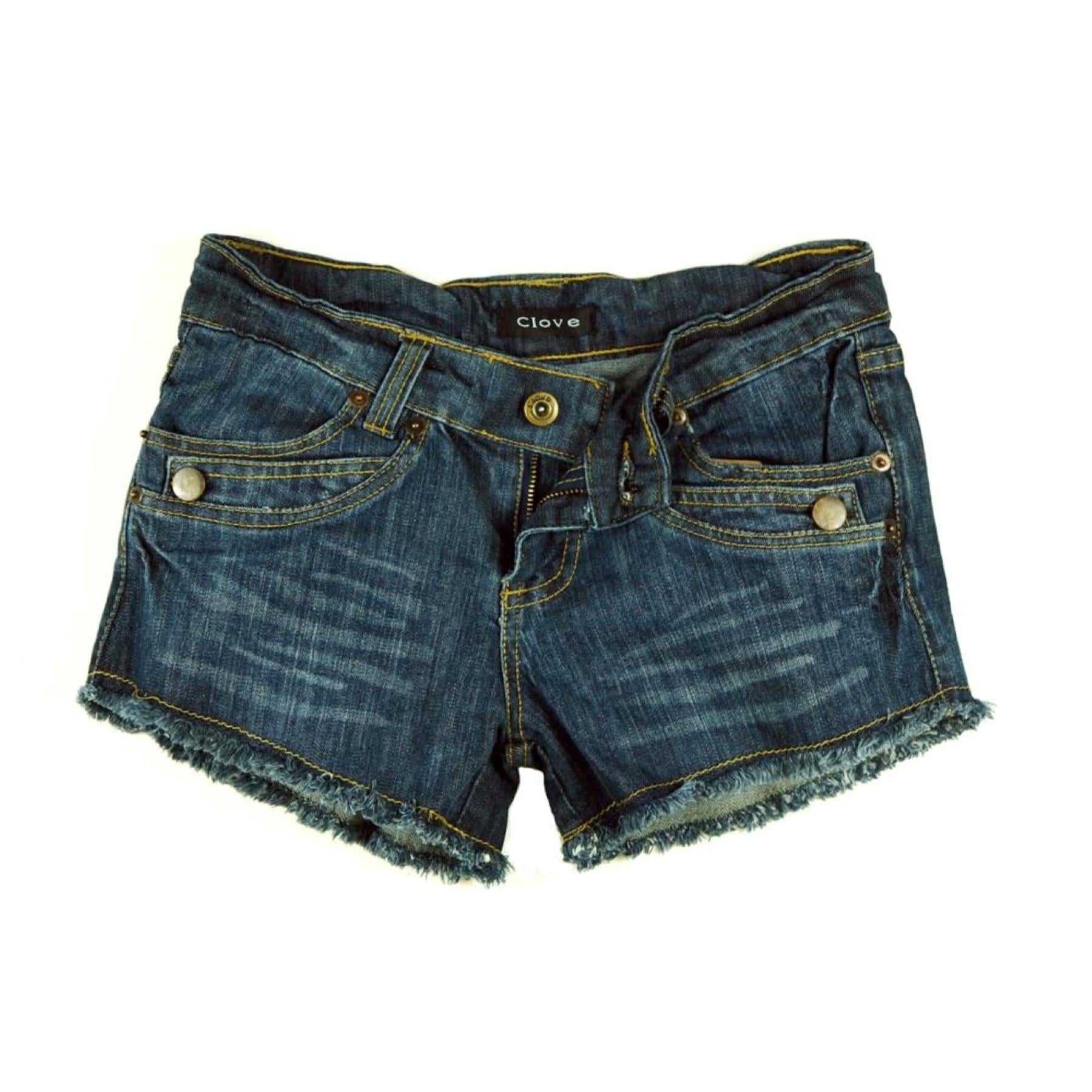 Frayed Hem Hot Blue - Denim Shorts for Women | Clove Jeans