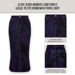 Long Denim Maxi Pencil Skirt for Women Plus Size | Clove Jeans