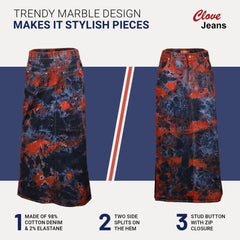 Long Denim Maxi Skirt - Plus Size Pencil Skirt | Clove Jeans