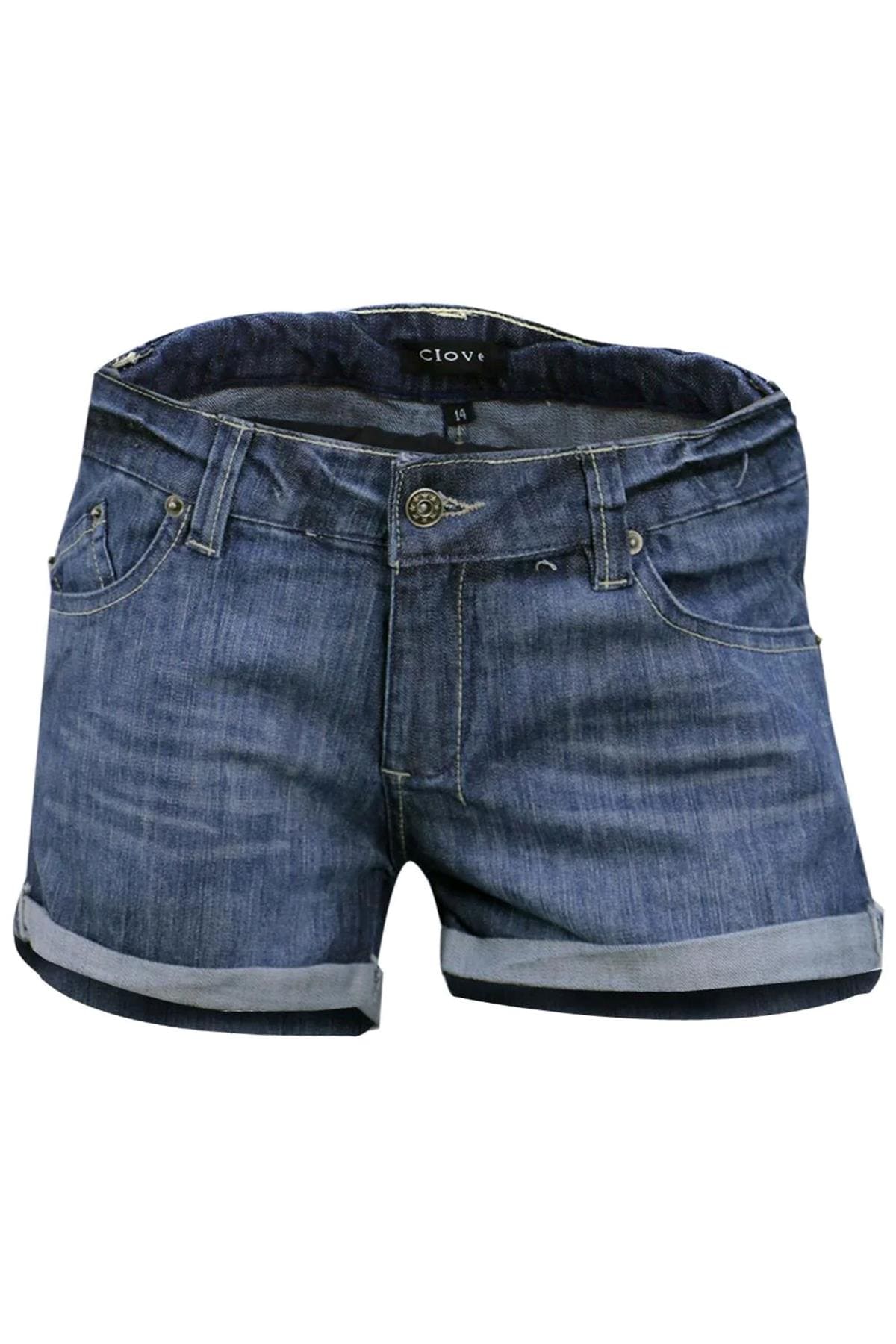 Plus Size Soft Wash Stretch Denim Shorts for Women | Clove Jeans