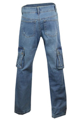 Stretch Denim Wide Leg Cargo Jeans for Women | Clove Jeans