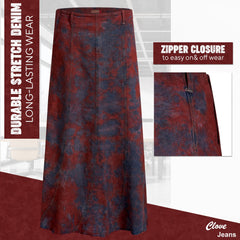 Tie Dye Maxi & Denim A-Line Skirt for Plus Size | Clove Jeans