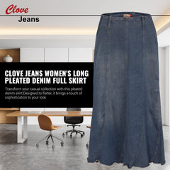 Women’s A-Line Maxi Skirts in Denim & Plus Size | Clove Jeans