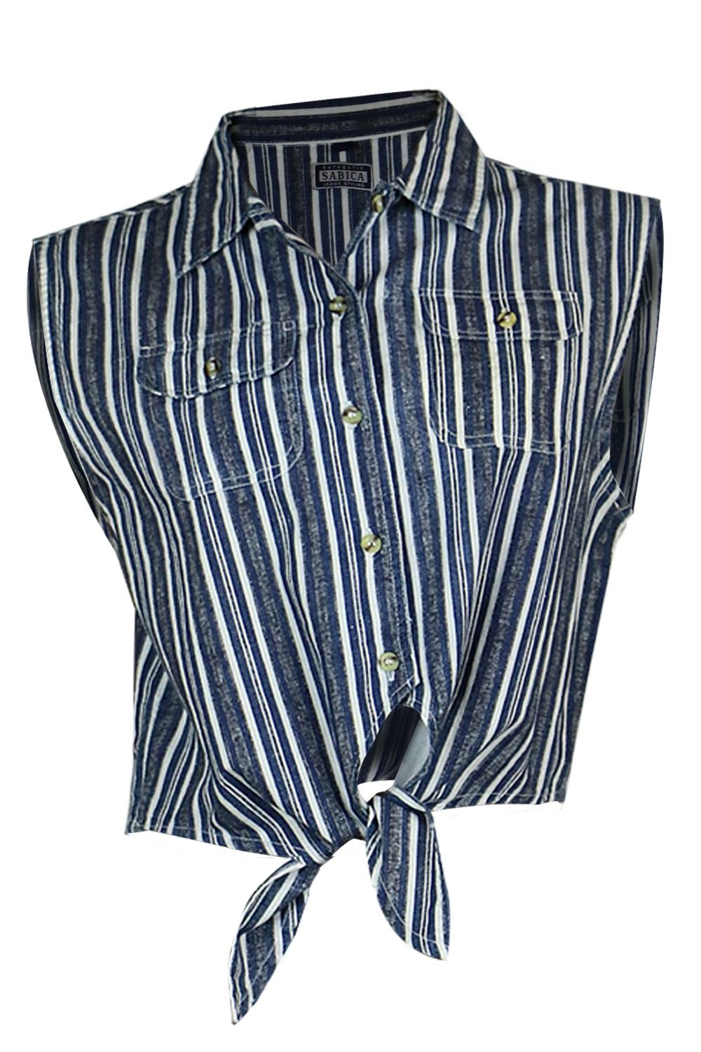 Women's Cotton Sleeveless - Shirt Blouse Tie Top | Clove Jeans