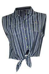 Women's Cotton Sleeveless - Shirt Blouse Tie Top | Clove Jeans