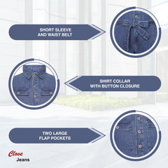 Women's Denim Dungarees | Plus Size Overalls UK | Clove Jeans