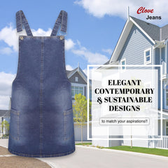 Women’s Plus Size Denim Dungarees Dress 10-20 | Clove Jeans