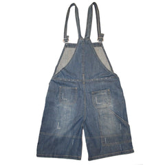 Women's Short Cotton Dungarees | Blue Baggy Denim | Clove Jeans