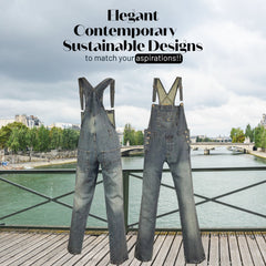 Women’s Straight Leg Blue Denim Dungarees, Plus Size | Clove Jeans