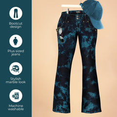 Womens Tie Dye Bootcut Jeans - Low Rise & Plus Size | Clove Jeans