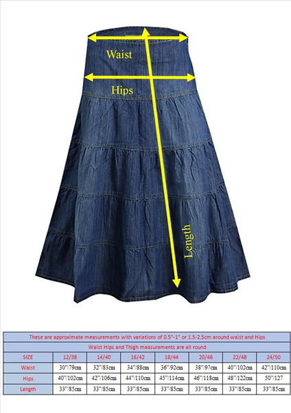 Clove Women Midi Blue Denim Skirt