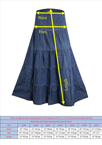 Five Tier Feminine Blue Skirt