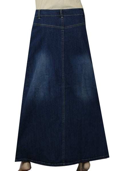 Clove Jeans Tail Stone Wash Long Skirt