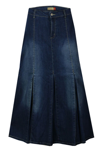 Clove Jeans Tail Stone Wash Long Skirt