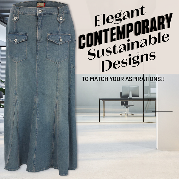 Plus size denim flare skirt best sale