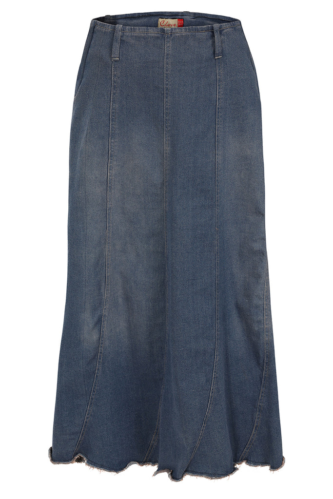 Plus size denim maxi skirts uk cheap