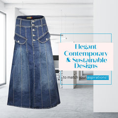 Long Denim & Maxi Jean Skirts for Women 12-24 | Clove Jeans
