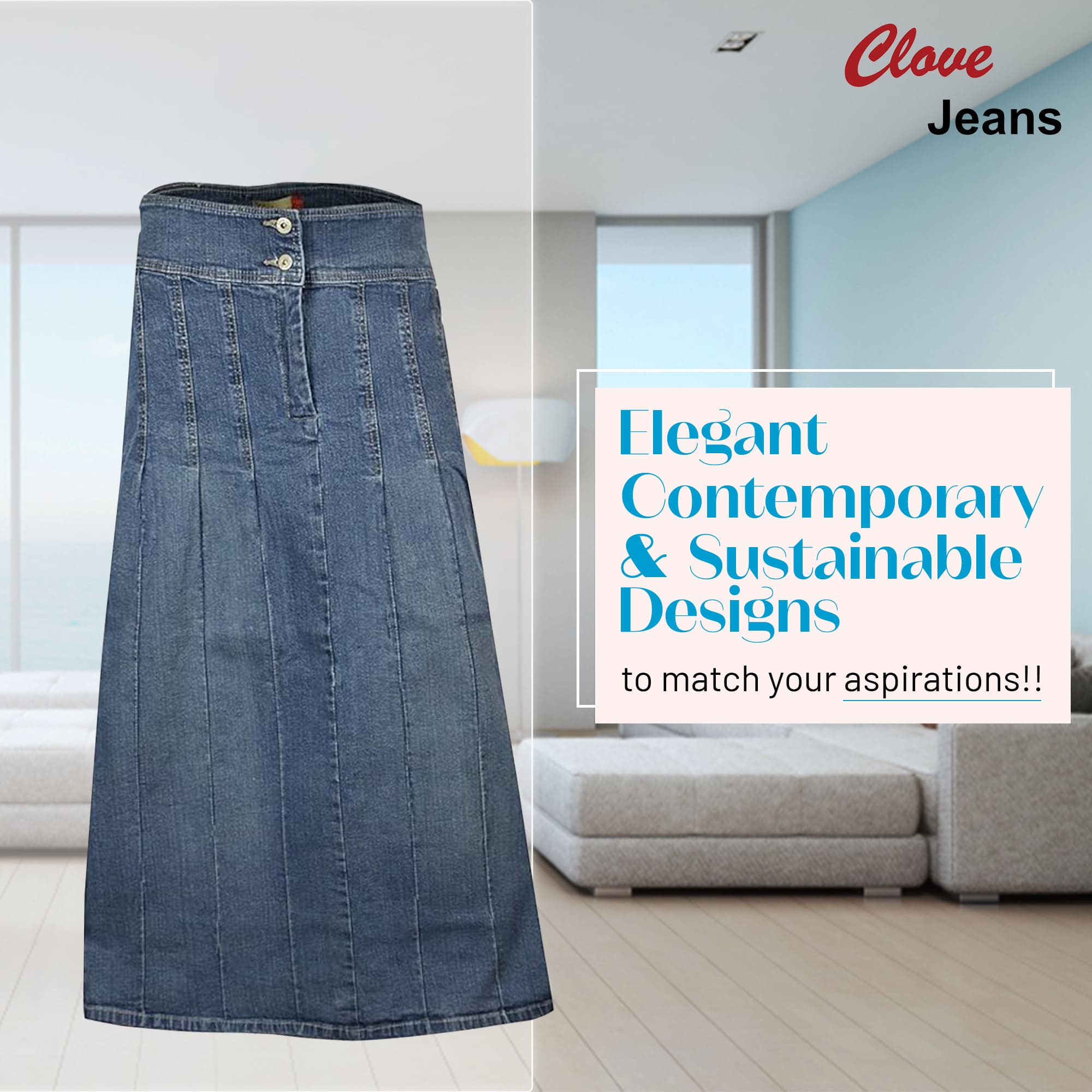 A-Line & Denim Maxi Skirts, Plus Size UK 14–24 | Clove Jeans