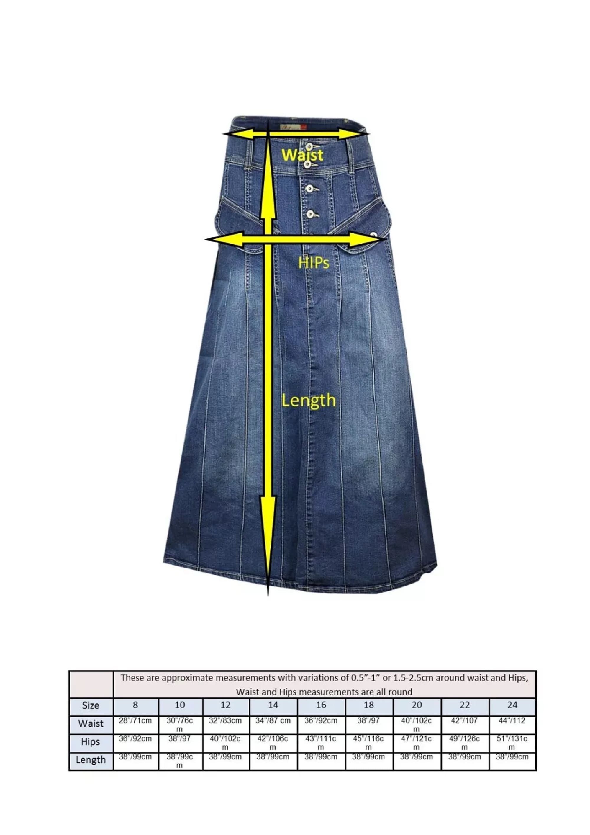 Long Denim & Maxi Jean Skirts for Women 12-24 | Clove Jeans