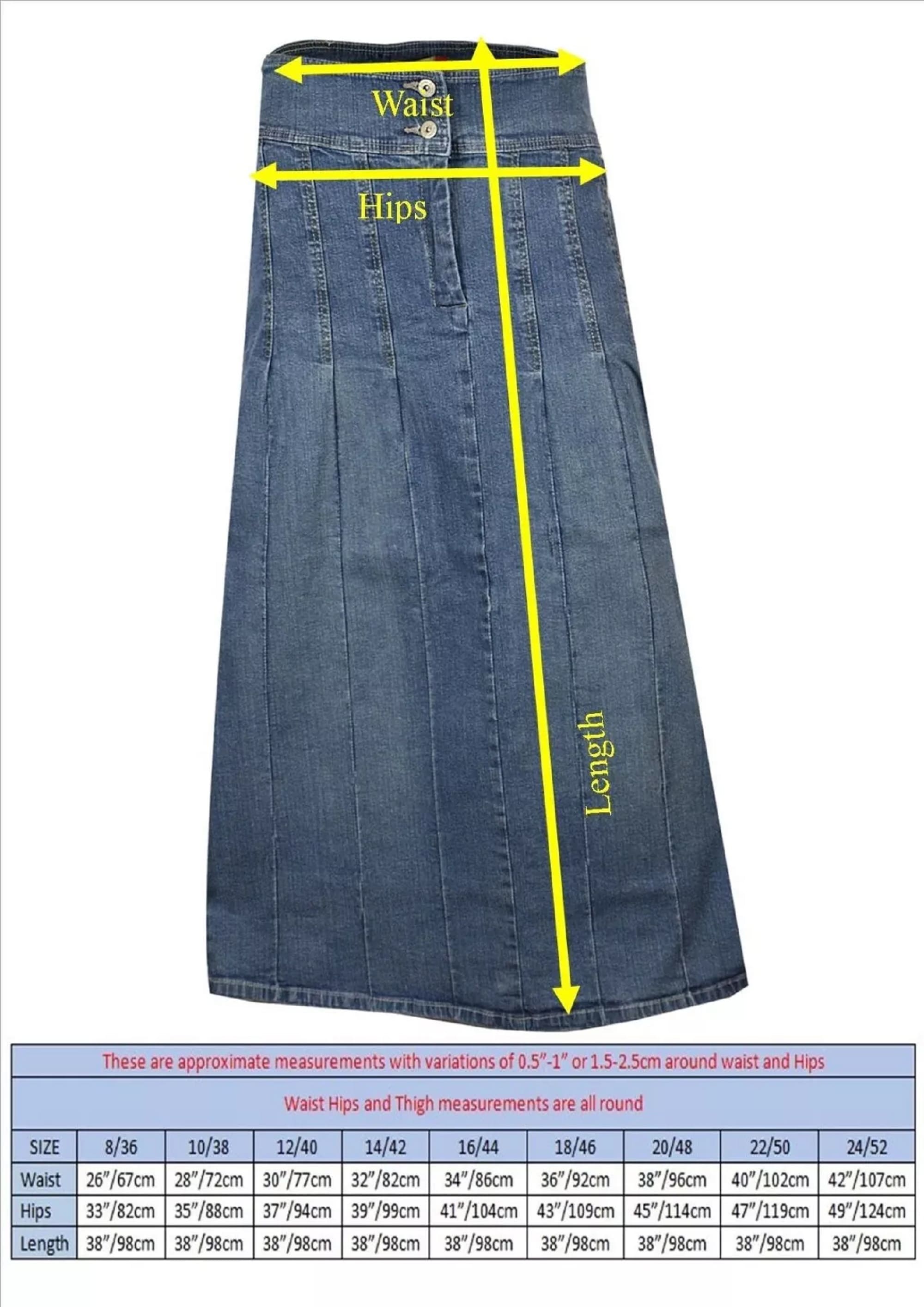 A-Line & Denim Maxi Skirts, Plus Size UK 14–24 | Clove Jeans