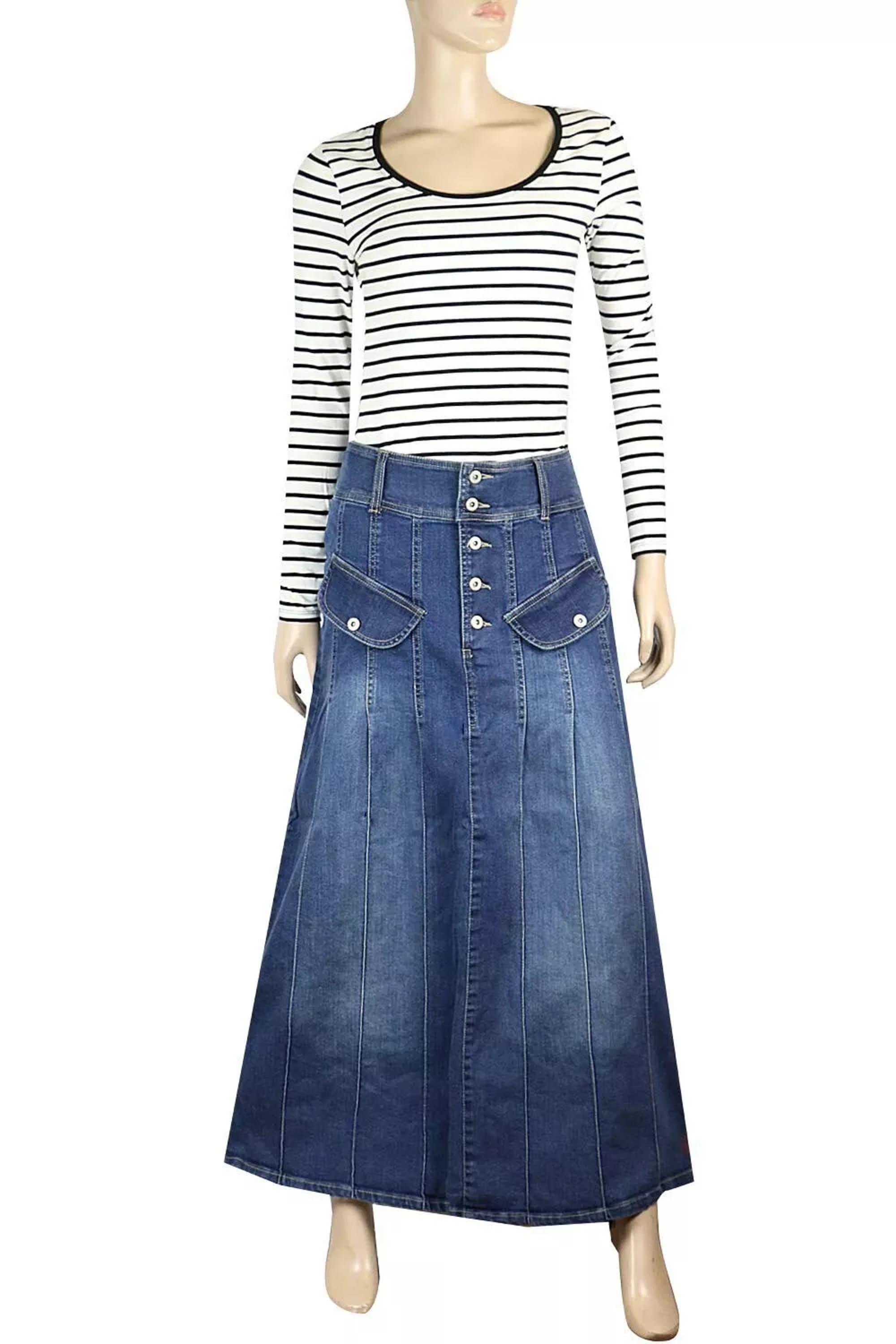 Long Denim & Maxi Jean Skirts for Women 12-24 | Clove Jeans