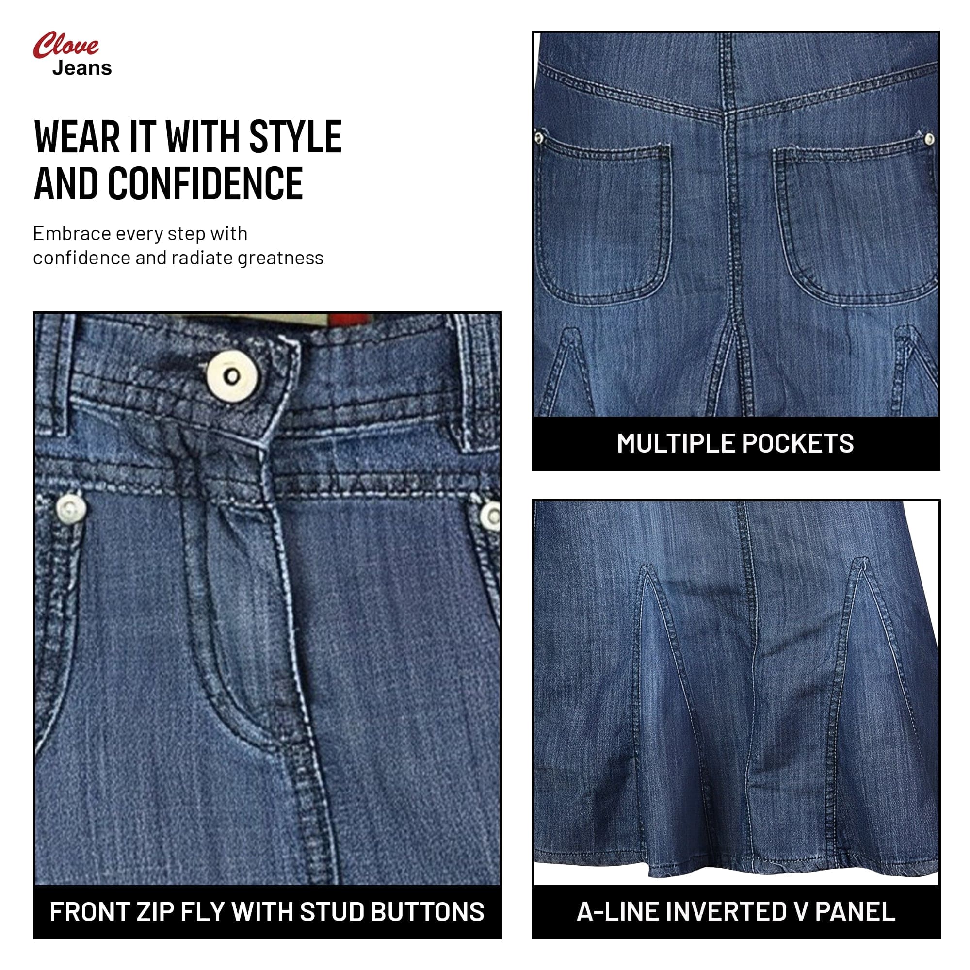 A-Line & Denim Short Skirts for Women 14-24 | Clove Jeans