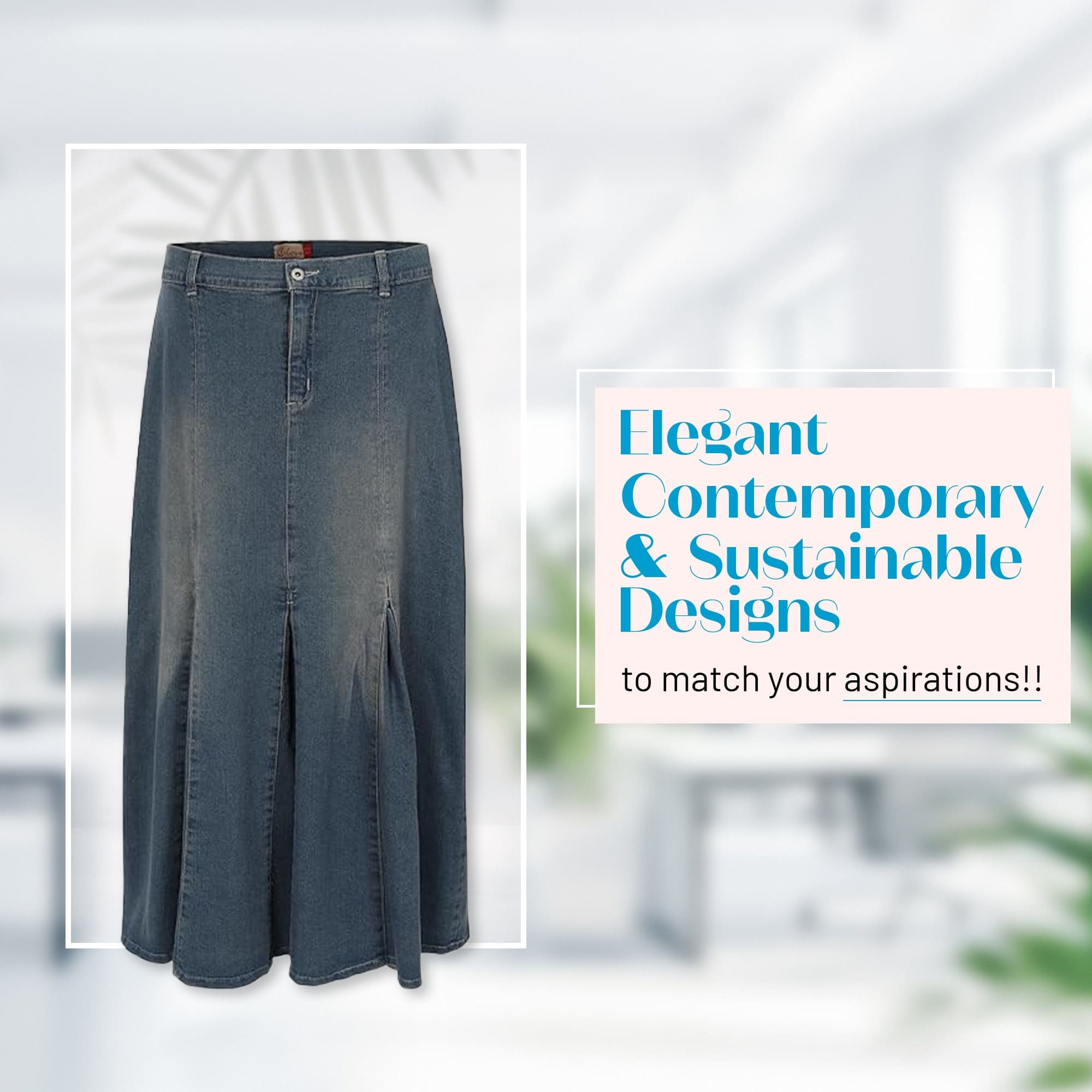 A-Line Denim Skirt for Women - Long & Plus Size | Clove Jeans