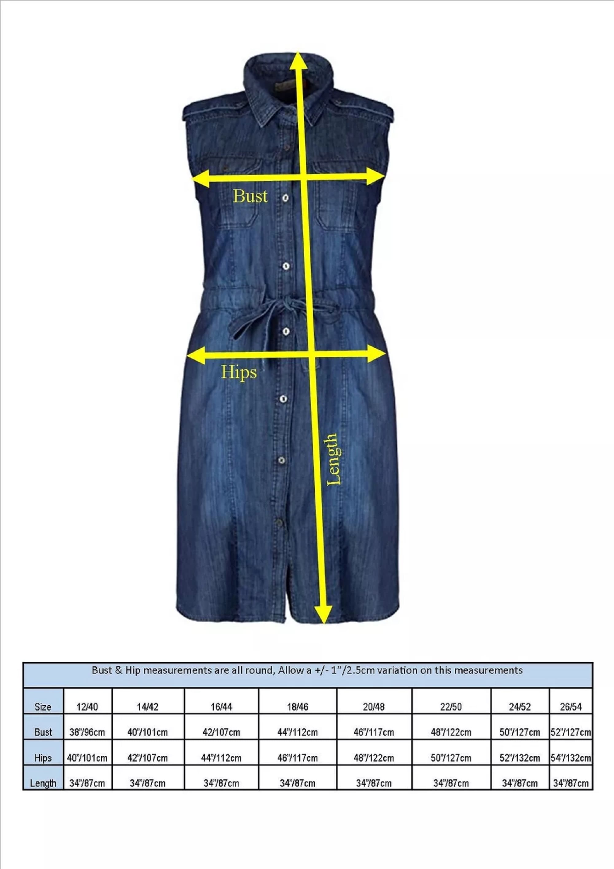A-Line Shift Midi Dress Plus Size - Military Denim | Clove Jeans