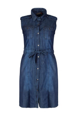 A-Line Shift Midi Dress Plus Size - Military Denim | Clove Jeans