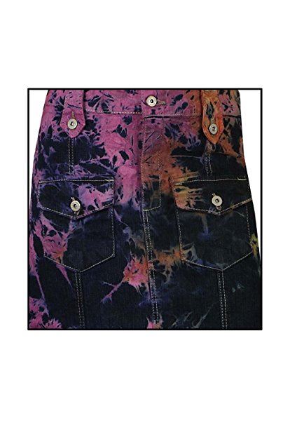 A-Line Tie-Dye Denim Maxi Skirt Plus Size 12-24 | Clove Jeans