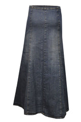 Blue Denim A-Line Skirt for Women - Ankle Length | Clove Jeans