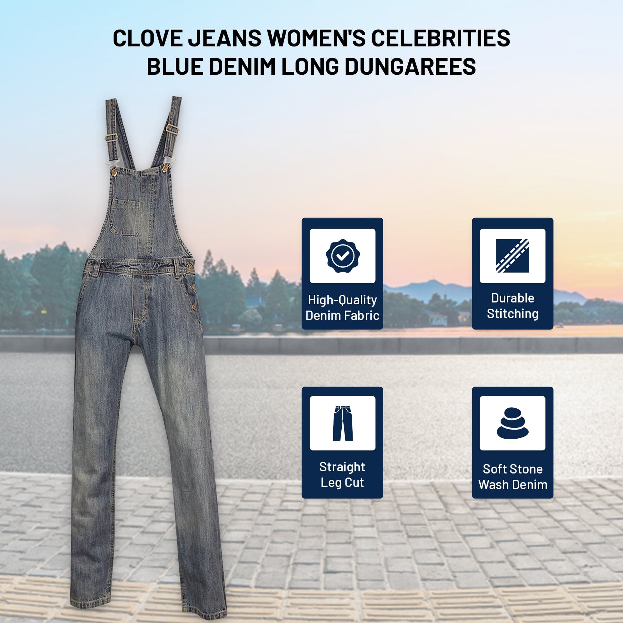 Blue Denim Dungarees | Women’s Plus Size 8–24 | Clove Jeans