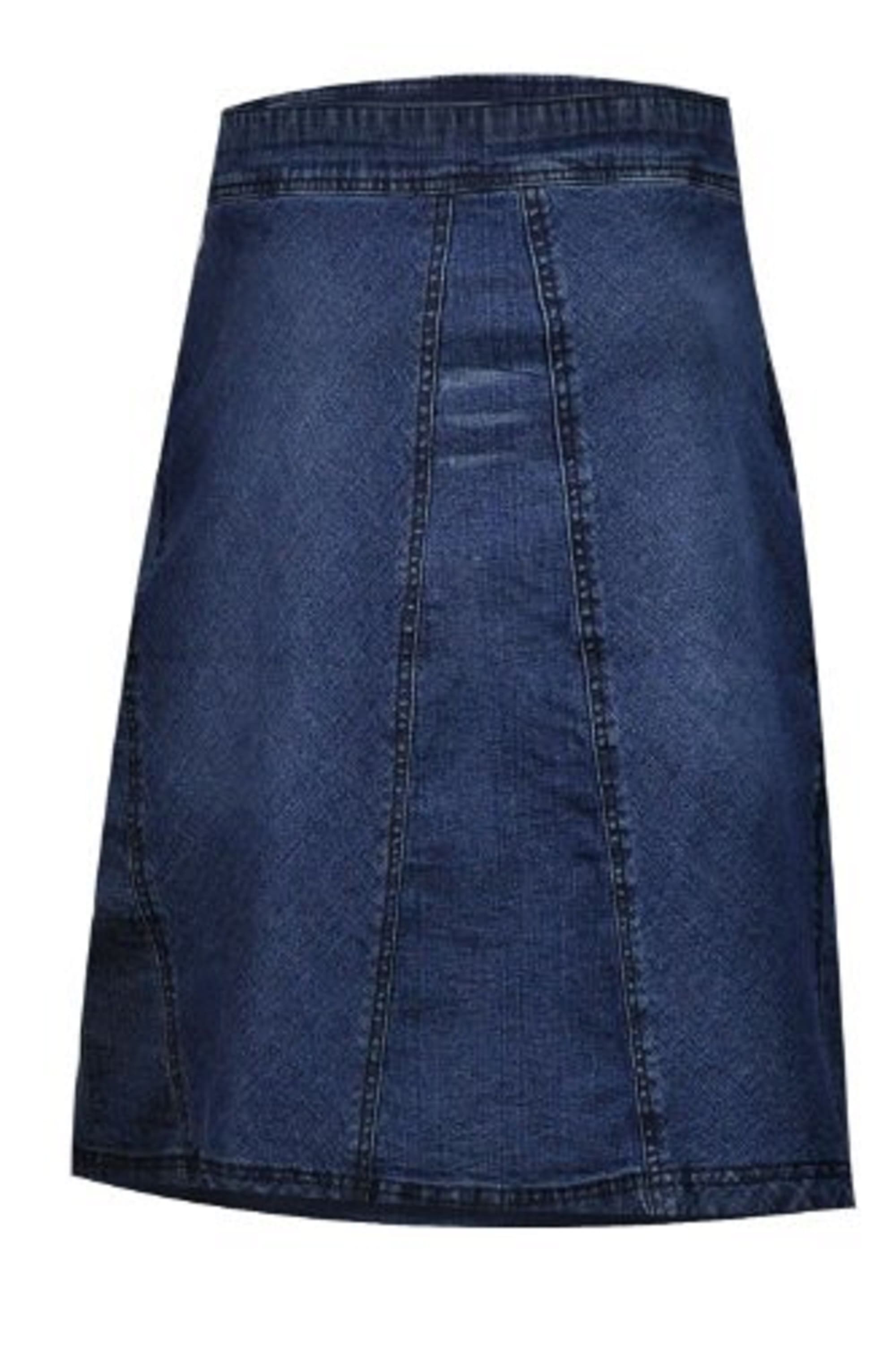 Blue Denim Knee-Length A-Line Short Skirt 12-24 | Clove Jeans