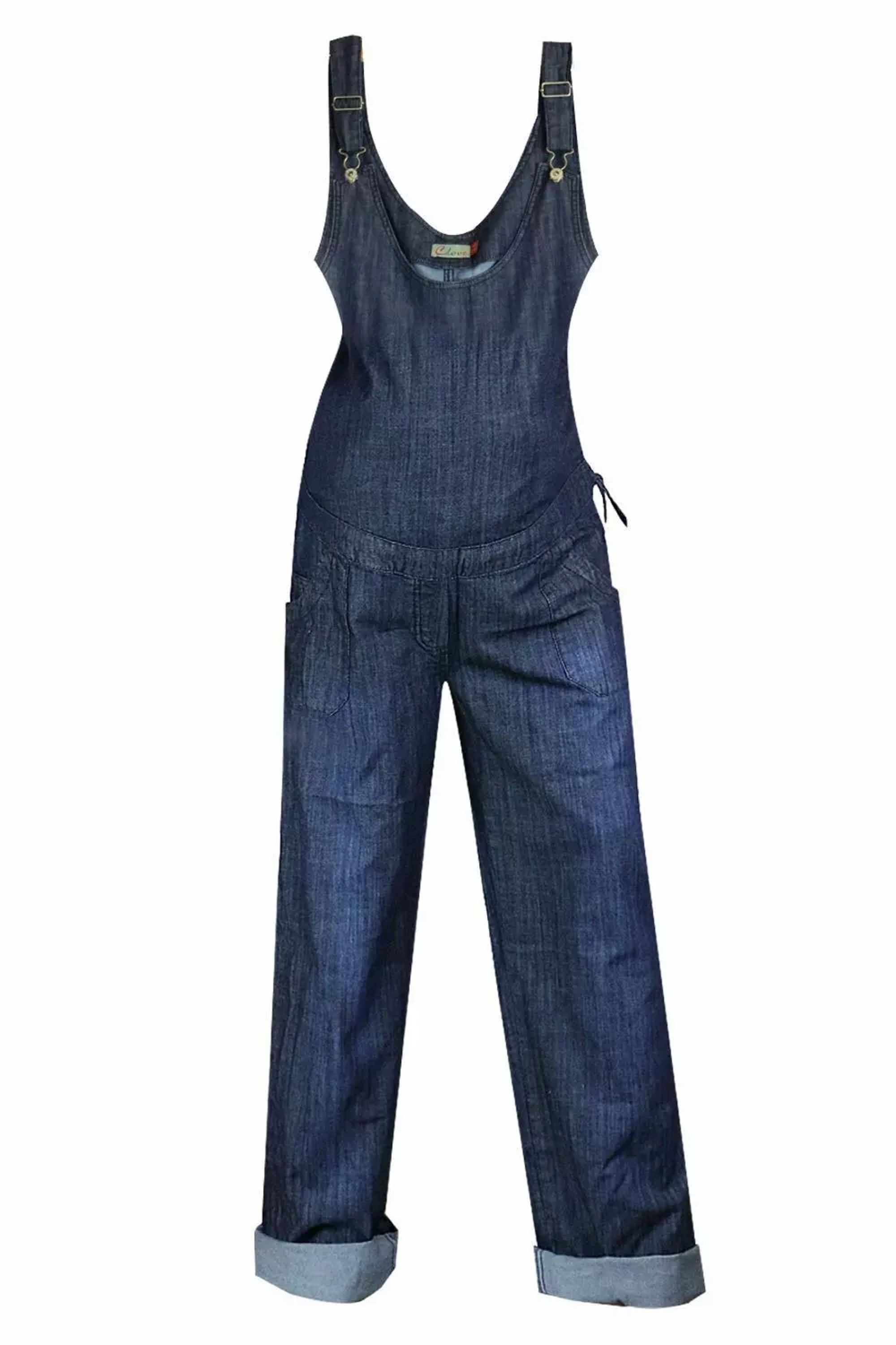 Blue Denim Tall Ladies Maternity Dungarees 10-24 | Clove Jeans