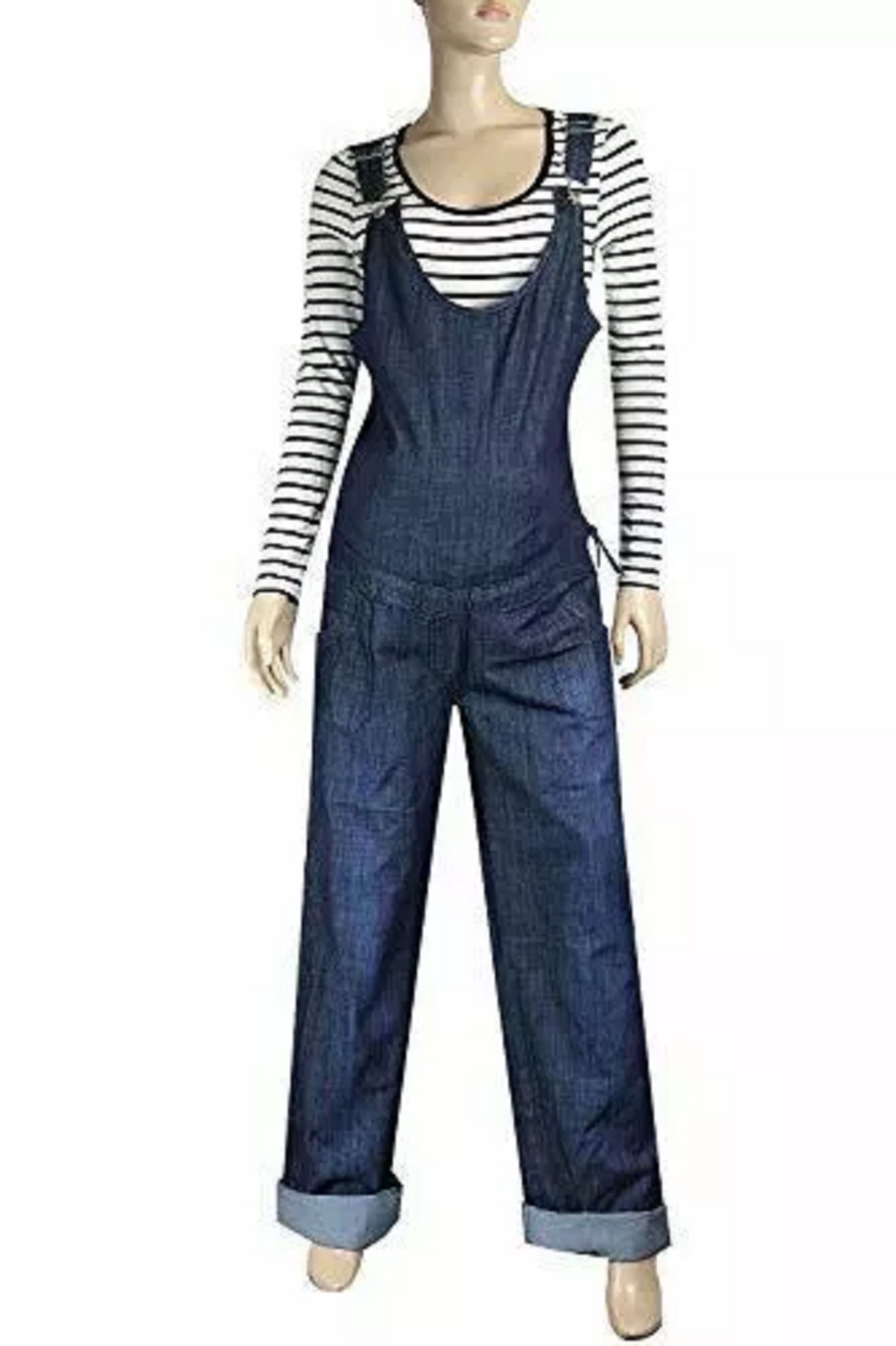 Blue Denim Tall Ladies Maternity Dungarees 10-24 | Clove Jeans