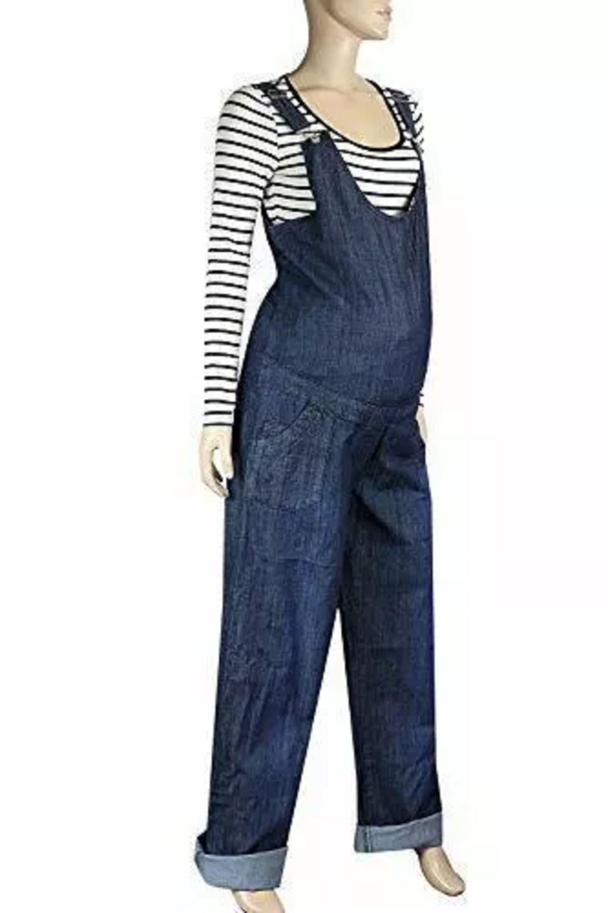 Blue Denim Tall Ladies Maternity Dungarees 10-24 | Clove Jeans