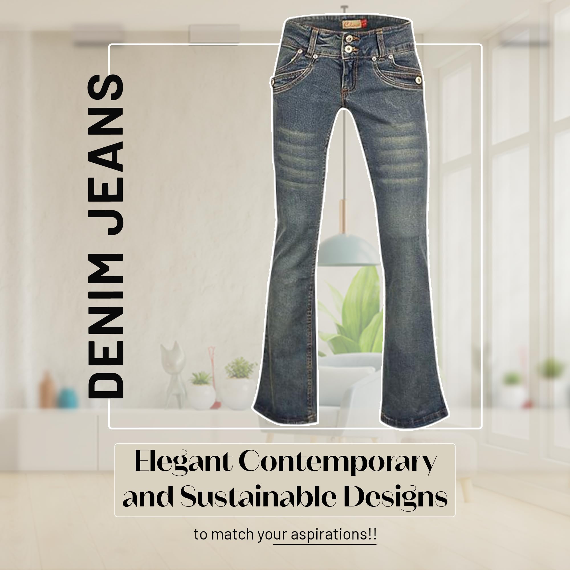 Bootcut Jeans for Women, Blue Denim, Plus 12–24 | Clove Jeans