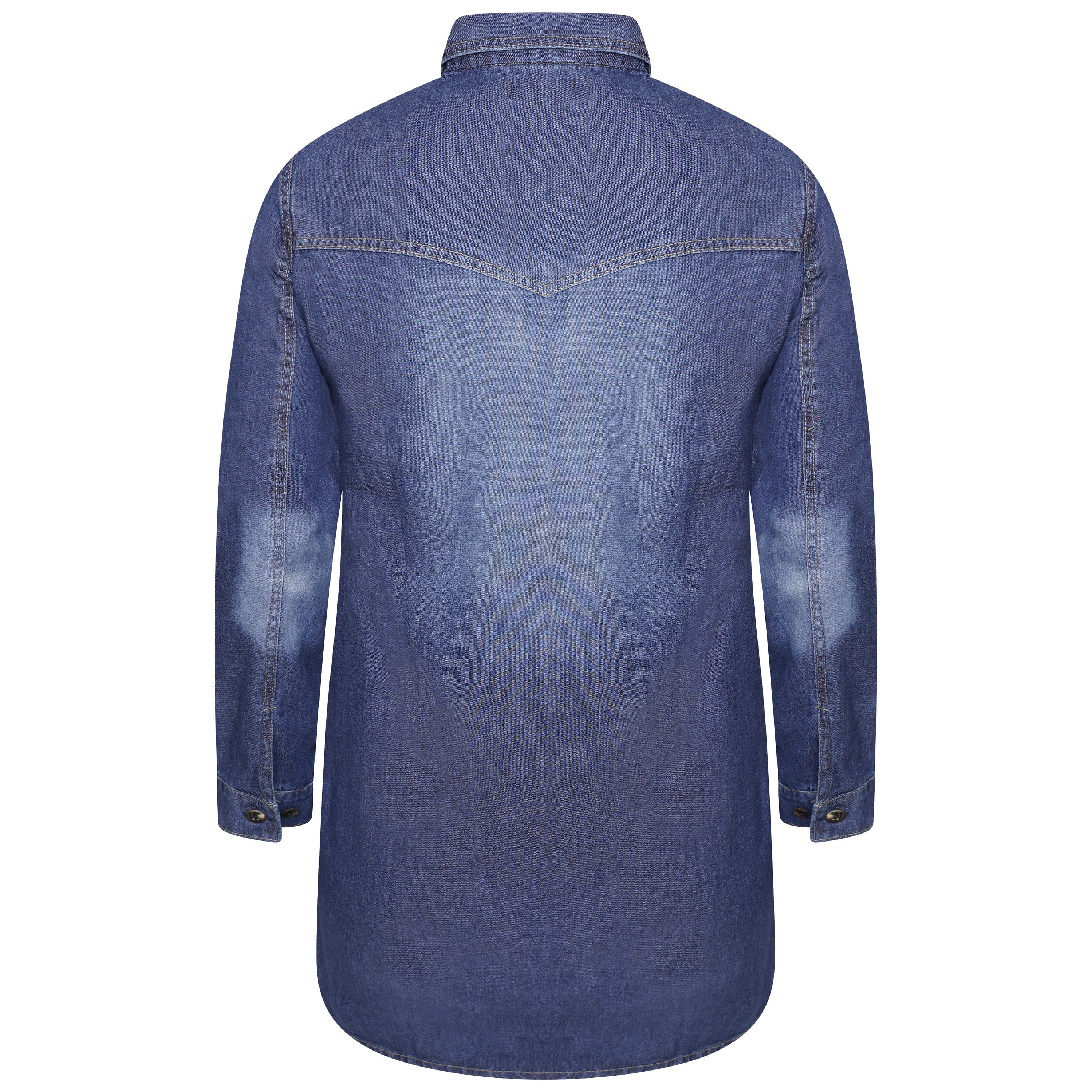 Denim Long Shirt Blouse - Plus Size Western Blouse | Clove Jeans 