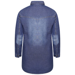 Denim Long Shirt Blouse - Plus Size Western Blouse | Clove Jeans 