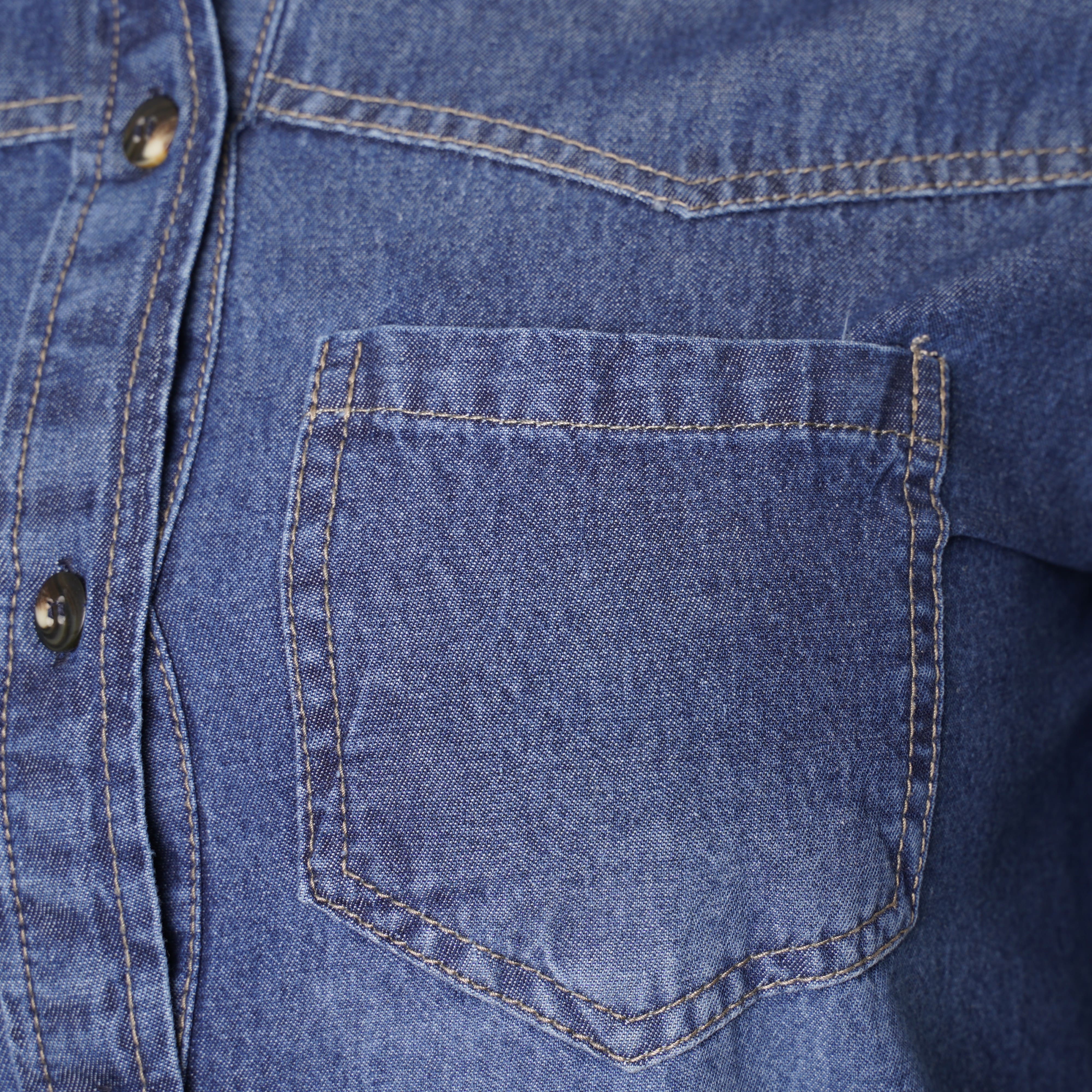 Denim Long Shirt Blouse - Plus Size Western Blouse | Clove Jeans 