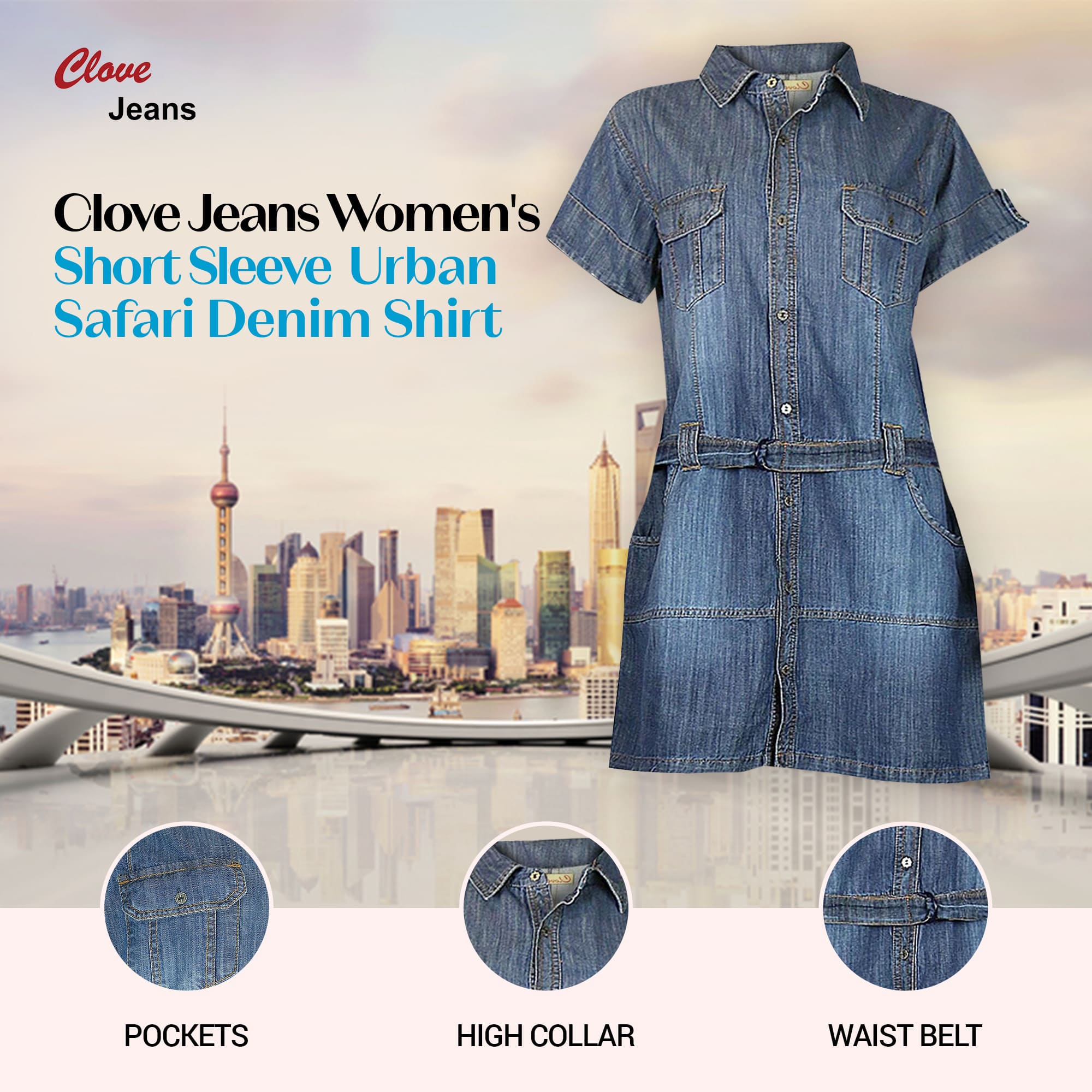 Denim Shirt & Midi Dress for Plus Size Women | Clove Jeans