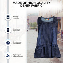 Denim Sleeveless Short - Tunic Dress Plus Size | Clove Jeans