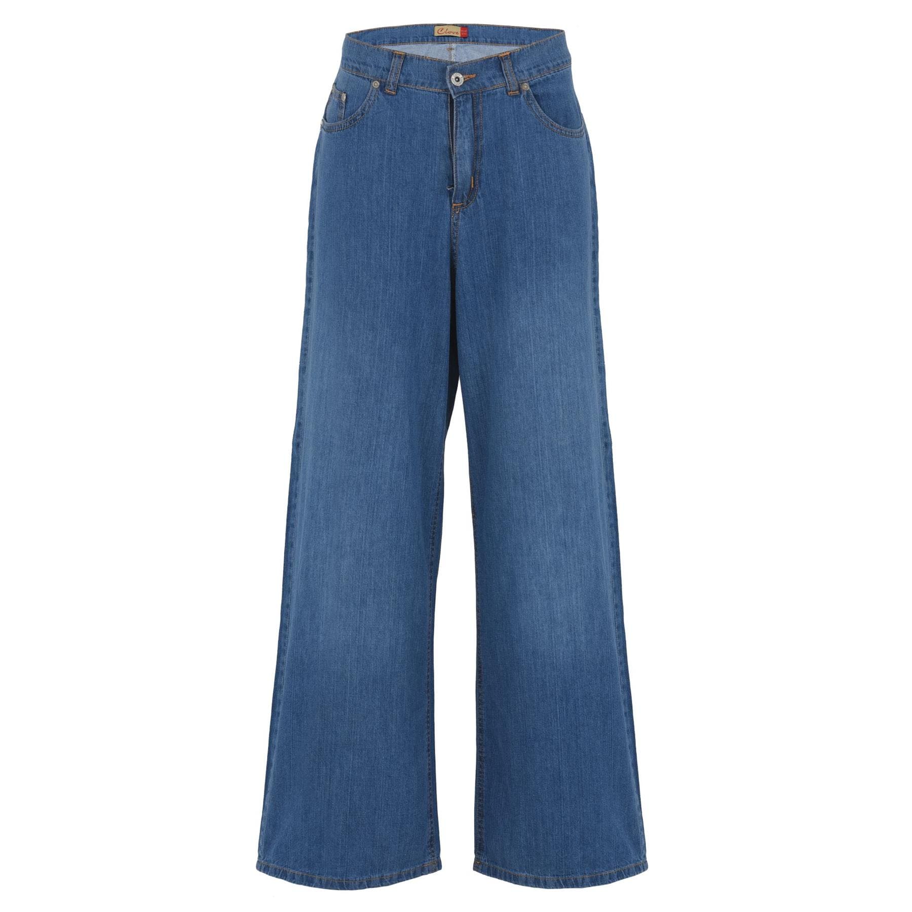 High Waist Wide Leg Women’s Jeans, Light Blue | Clove Jeans