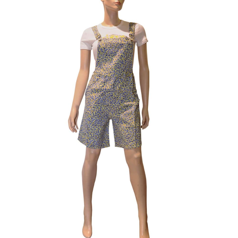Ladies Floral Cotton Short Dungarees Women UK 10-18 | Clove Jeans